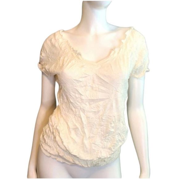New with Tags Maurices Cream Scrunch Top size Small - Picture 1 of 6